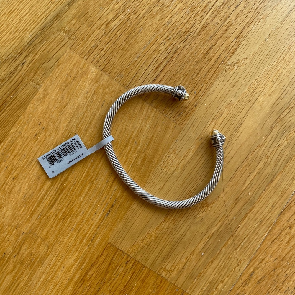 David Yurman Silver and gold Cable Bracelet